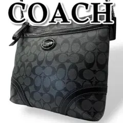 【美品】COACH コーチ ショルダーバッグ PVC クロスボディ シグネチャー