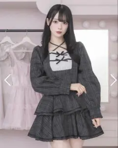 pium レイヤード切替プリーツミニワンピース ピウム - メルカリ