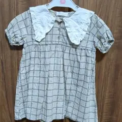 Little Lulu 半袖　チェック柄ワンピース 90cm　女の子