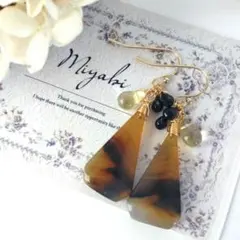 天然石  モンタナアゲート ピアス 14kgf