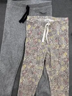 ZARA 花柄リブレギンス 110cm 2点セット売り