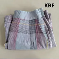 チェックタイトスカート KBF+ ライトブルー ケービーエフのサムネイル