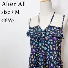 【美品】アフターオール ホルターネック フェミニン 花柄キャミワンピースのサムネイル