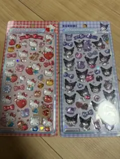 ハローキティ　クロミ　ボンボンドロップシール