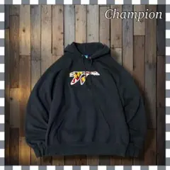 Champion チャンピオン 刺繍フライング グースプルオーバーパーカー L