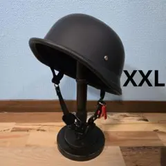 新品バイク ナチヘル ナチス マットブラック 黒 XLサイズ ハーフ