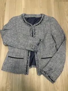 【美品】入学式に！ツイード ノーカラージャケット セット