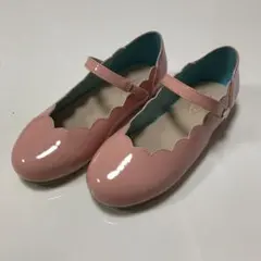 ピンク スカラップエッジ フォーマルシューズ　18cm