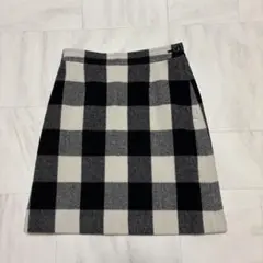 極美品　マッキントッシュ フィロソフィー　厚手　チェック　スカート　サイズ34