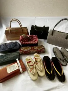 こたろう様ご依頼価格 おまとめ和装小物13点　草履4点　和装バック9点