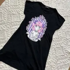 リッスンフレーバー　メンヘラちゃん　Tシャツワンピース　黒のサムネイル