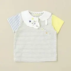 最終価格☆ベイビーチアー ☆猫襟Tシャツ120.のサムネイル