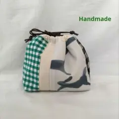 ハンドメイド＊いろいろパッチワークの巾着袋/おにぎり袋/お弁当袋/北欧風