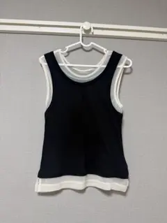 MAISON SPECIAL レイヤードタンクトップ ブラック×ホワイトのサムネイル