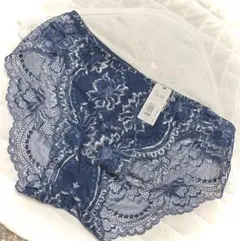 aimerfeel ネイビー×レース透けショーツ