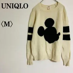ディズニープロジェクトラムクルーネックセーター 長袖 UNIQLO M ミッキー