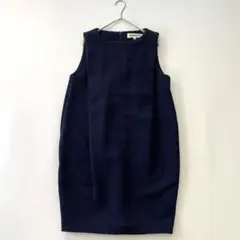 エンフォルド ノースリーブ コークーン ワンピース タック シンプル
