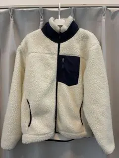 Nylaus 裏メッシュ シープボアフリース ホワイト ネイビー 男女兼用