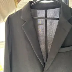 【新品】men'sジャケット カジュアルスーツ ブラック 黒 S 春 夏 透け