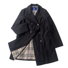 バーバリーブルーレーベル 中綿ジャケット ノバチェック ダブル ゆったりめ 38