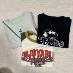 スヌーピー 長袖Tシャツ 3枚セット　ロンT ラグラン