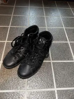 Armani Exchange ブラック スニーカー ハイカット