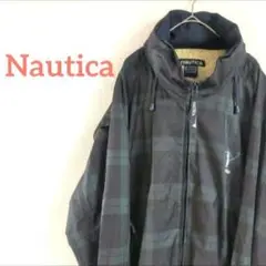 古着　nautica　ナイロン　ジャケット　ジャンパー　フード付き　薄手