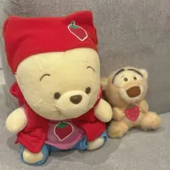 くまのプーさん プーさん ティガー いちご ぬいぐるみ マスコット 2点セット