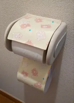 クマちゃん ゆるキャラ トイレットペーパーホルダーカバー ハンドメイド幅13cm