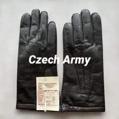 新品 デッドストック チェコ軍 レザーグローブ 手袋 山羊革 ブラウン 22 茶