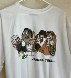 白tシャツ　JAMMING TIME… バックプリント　ロゴ