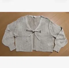エヘカソポ　カーディガン　ボレロ　透かし　編み　フリーサイズ　匿名配送のサムネイル