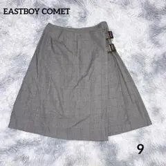 イーストボーイコメット チェック柄 ラップスカート サイドバックル付き