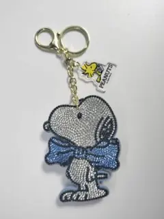 スヌーピー ラインストーンキラキラ装飾キーホルダー PEANUTS