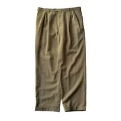 ポールディオン カナダ製 ウールスラックス ワイドパンツ 裾ダブル 3タック