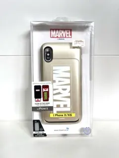 【新品】MARVEL iPhoneX/XS対応スライディングカードケースゴールドのサムネイル