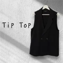 tiptop ティップトップ　襟付き　ベスト　黒　クロ