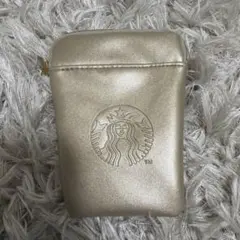スターバックス ゴールドポーチ カラビナ付き