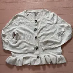 ジルスチュアート　カーディガン　白