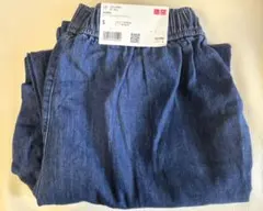 UNIQLO コットンリラックスアンクルパンツ S ブルー