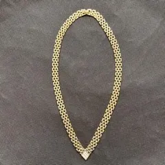 ゴールド色 クリスタル風の装飾 ネックレス