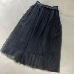 GU ブラック チュールスカート T50