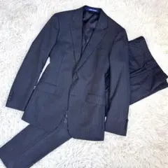 【美品】パーソンズフォーメン スーツ セットアップ ブラック 洗える YA5