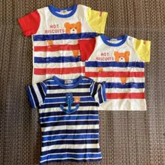 ミキハウス 90 Tシャツ まとめ売り 男の子 プッチー のりもの セーラー 