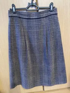 Reflet チェック柄 タイトスカート グレー系