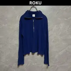 ロク ROKU 6 ハーフ ジップ カットソー F ユナイテッドアローズ