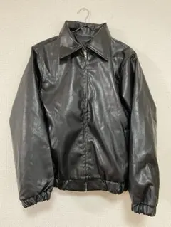フェイクレザージャケット　黒