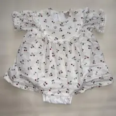 petit mainチェリー柄ロンパース80cm