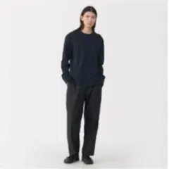 無印良品 昔ながらの製法で編み立てたミニ裏毛クルーネック長袖Tシャツ