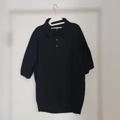 UNIQLO／ユニクロ／ウォッシャブルニットポロセーター／ブラック／Lサイズのサムネイル